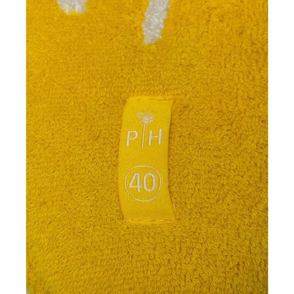 PH Palm Heights Collection Terry Cloth Beach Slides Yellow Sandals Slippers 40